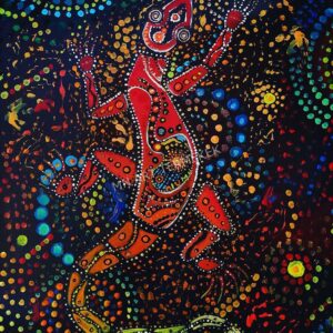 01 - Abo-art stílus, akrill festmény 21x30 cm
